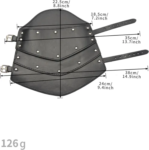 Vista 6 de Pulsera de cuero con guantelete de muñeca, brazaletes de cuero medievales, brazaletes de tiro con arco, guardias vikingos para hombres y mujeres, 2