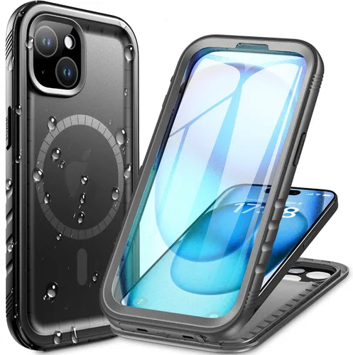 Vista 50 de Cozycase TOP - Funda impermeable militar IP68 para iPhone XR, resistente 360 a prueba de golpes, cuerpo completo, con protector de cámara
