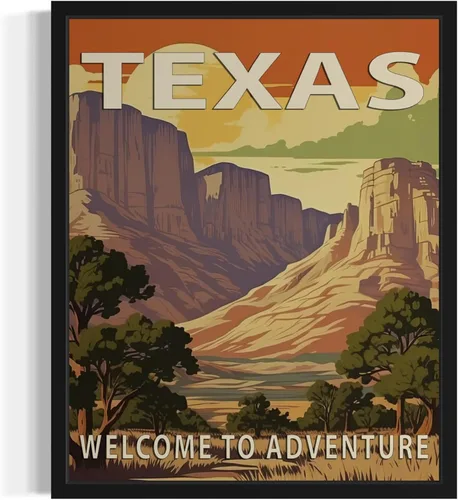 Vista 39 de Póster artístico de paisaje del estado de Alabama, decoración artística de paisaje retro de estados, pintura de montaña y paisaje de aventura