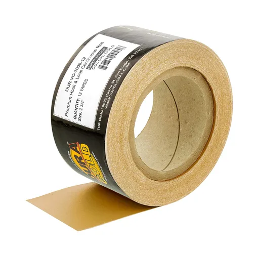 Vista 13 de Dura-Gold Premium – Oro de 40 Grano – Rollo de papel de lija continuo de Longboard con respaldo de gancho y bucle, 2-3/4 pulgadas de ancho, 12