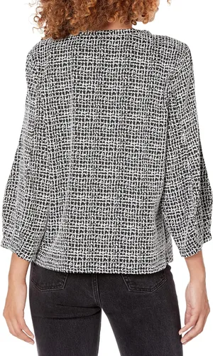 Vista 2 de Karl Lagerfeld Paris Camiseta de punto de manga 34 para mujer