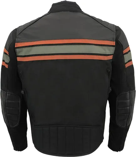 Vista 5 de Milwaukee Performance MPM1751 - Chaqueta de piel para hombre, diseño de rayas, color negro