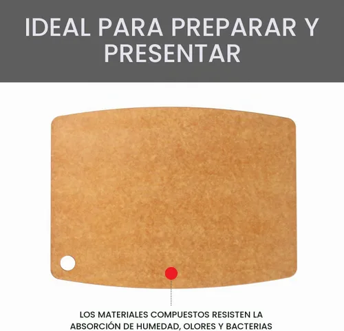 Vista 3 de Dexas - Tabla de cortar compuesta de fibra natural, apta para lavavajillas, tabla de preparación de cocina, apta para cuchillos, 8 x 5.875 pulgadas