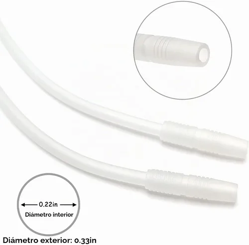 Vista 3 de weiwei Accesorios para máquinas de ventosas al vacío, 2 piezas de tubos de mangueras tipo Y de silicona premium para 7.1 fl oz, 6.1 fl oz, 5.4 fl