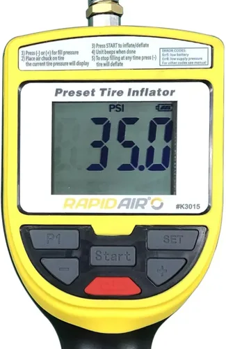 Vista 3 de Rapidair Inflador de Neumáticos Automático de 175 PSI Rapid Air K3015 con Pantalla Digital y Preestablecida de Presión
