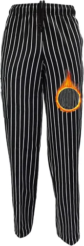 Vista 9 de M&M SCRUBS Pantalones de chef clásicos unisex Negro