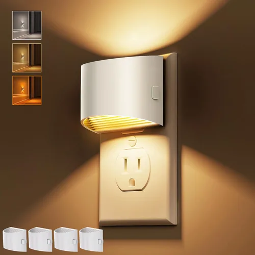 Vista 14 de L LOHAS LED Las luces nocturnas se enchufan en la pared con 3CCT ajustable, luz nocturna de 1W (1600K/3000K/5000K), 1W Nightlights Plug in Wall