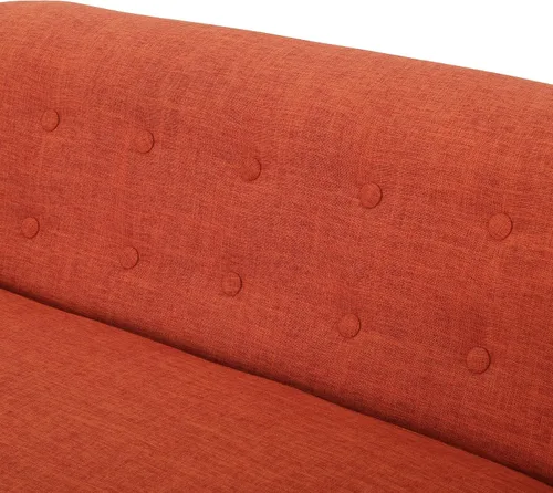 Vista 8 de Christopher Knight Home Bridie Mid-Century - Sofá biplaza moderno, tela naranja apagada