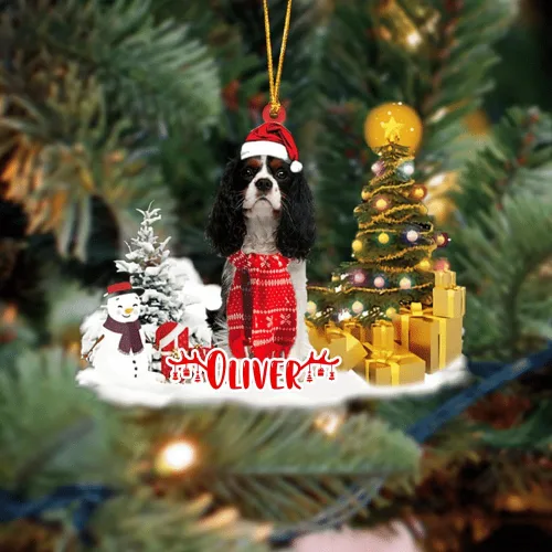 Vista 156 de NAZENTI Adorno personalizado de gato abisinio con árbol de pino, adorno de Navidad personalizado para perros amantes de las mascotas, colgante