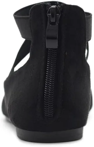 Vista 4 de Ollio Zapatos planos de ballet con correa elástica de gamuza sintética para mujer F167