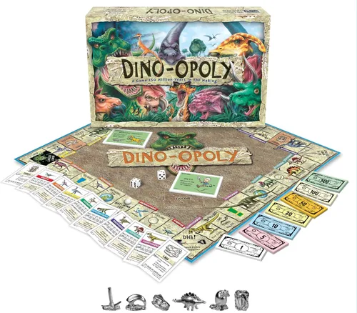 Vista 2 de Tarde para el juego de mesa Sky Dino-Opoly Dinosaur Property Trading