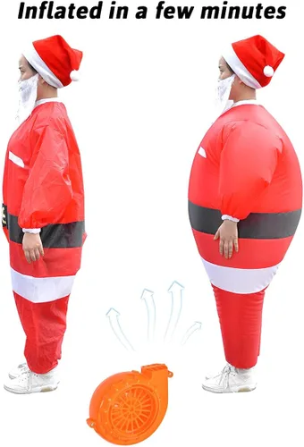 Vista 5 de Disfraz inflable inflable para adultos Navidad Halloween fiesta cosplay hombres y mujeres disfraz divertido de cuerpo completo