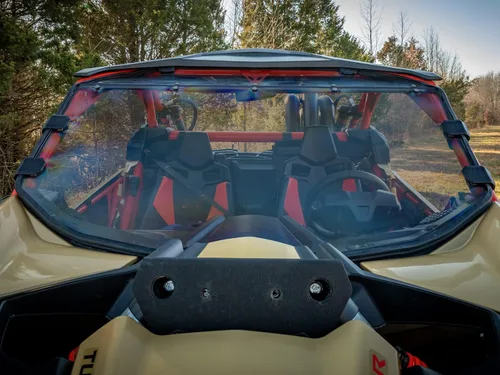 Vista 5 de SuperATV - Parabrisas completo para Can-Am Maverick X3 (Ver ajuste) Fabricado en EE. UU. Hecho de policarbonato ligeramente tintado y resistente