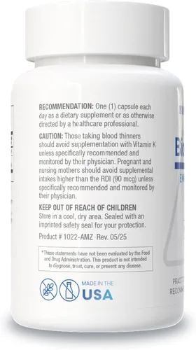 Vista 3 de BIOTICS Research Bio-DK Caps™ Vitamina D K, D3 5000 iu, K1 K2 550 mcg, 60c