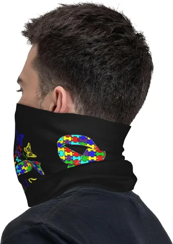 Vista 7 de Pasamontañas para el cuello para adultos, multiusos, protección contra el polvo, el viento, máscara facial, sin costuras, duradera, fina