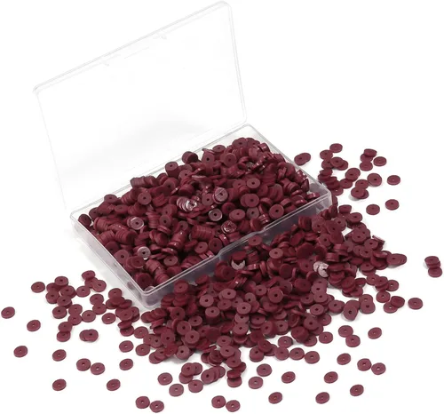 Vista 36 de Cuentas de arcilla polimérica negra, cuentas Heishi de 0.236 in para joyería, pulseras, collares, 1000