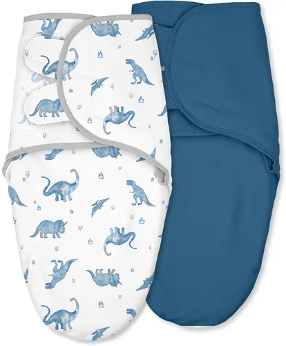 Vista 9 de Pañales de algodón orgánico para recién nacidos, suaves y cómodos con velcro, saco de dormir de 0 a 3 meses, ayuda a calmar el reflejo