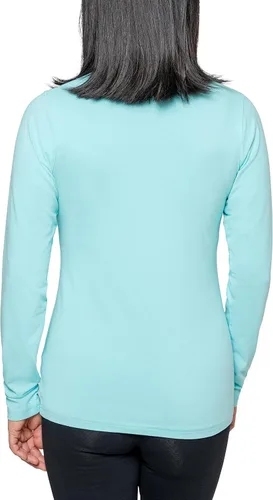 Vista 2 de Insect Shield Camiseta de manga larga con cuello en V UPF Dri-Balance para mujer