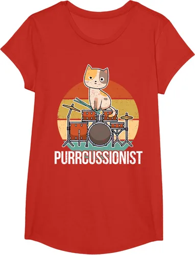 Vista 65 de Funny Percussion Drummer Drumming Drums Saying I Kitten Cat Camiseta, Negro, S
