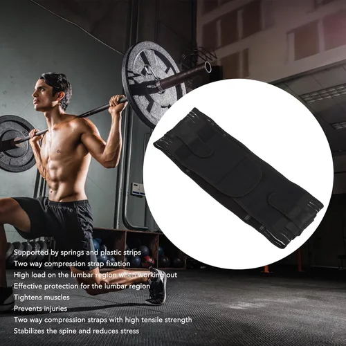 Vista 6 de Brrnoo Soporte lumbar para espalda baja, cinturón de apoyo lumbar para espalda baja, cinturón de apoyo transpirable para ciática, cinturón