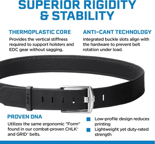 Vista 4 de Blue Force Gear FORM Belt – Cinturón CCW y EDC resistente, hebilla extraíble de 1.5