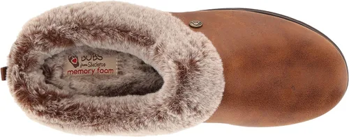 Vista 5 de Skechers Keepsakes-R E M Shootie con forro de piel sintética y pantuflas de espuma viscoelástica