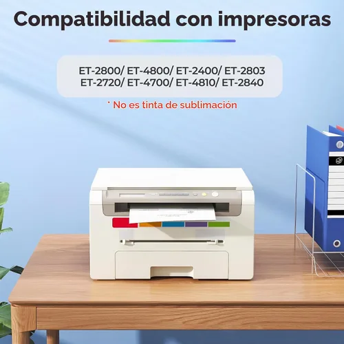 Vista 2 de Botellas de repuesto de tinta negra para recarga de tinta ET-2800 ET-4800 Negro