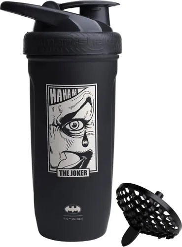 Vista 10 de Smartshake DC COMICS Reforce - Botella mezcladora de proteínas de acero inoxidable de 900 ml 30 oz - Tapa de rosca a prueba de fugas - Sin BPA