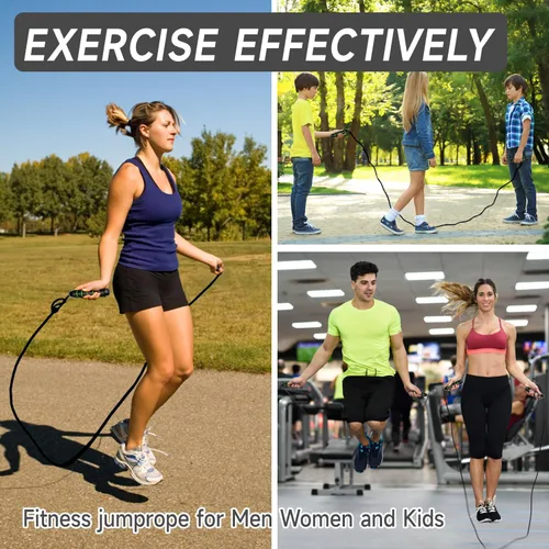 Vista 3 de Cuerda de saltar para hombres y mujeres fitness