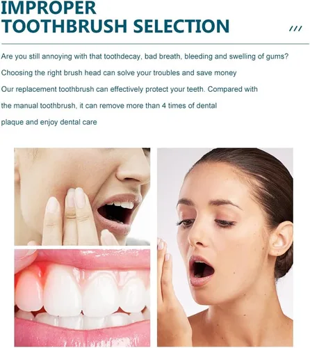 Vista 6 de NEDIFON Cabezales de repuesto compatibles con cepillo de dientes eléctrico Philips Sonicare, paquete de 8
