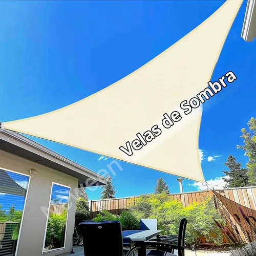 Vista 8 de Neween Toldo Vela, 6'7'' x 6'7'' x 6'7'' Toldo Vela Triangular Impermeable para Patio Jardín Cubierta Pérgola Exterior Toldo Vela 98% Bloqueo UV