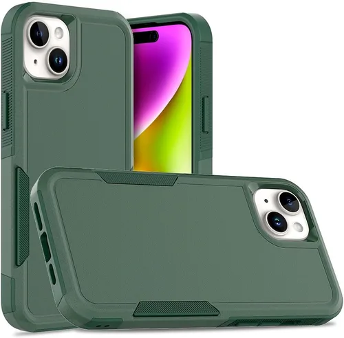 Vista 58 de Funda protectora para iPhone 8 Plus, iPhone 7 Plus de 5.5 pulgadas, a prueba de golpes, resistente y duradera, color verde