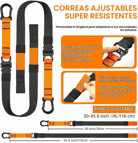 Vista 3 de Kit de entrenamiento de resistencia para el hogar, correas de entrenamiento de suspensión con extensión ajustable, anclaje de puerta y bolsa