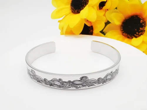 Vista 8 de Dczosily Pulseras inspiradoras para mujer, de acero inoxidable, grabadas, con mantra motivacional, regalos personalizados para mamá, hija, hermana
