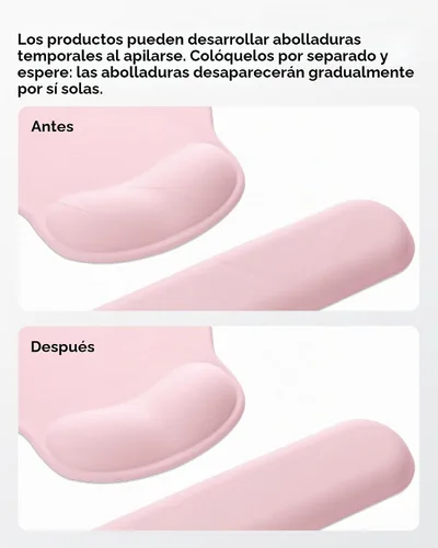 Vista 7 de Alfombrilla de mouse con reposamuñecas, ergonómicas para escritorio, alfombrilla de mouse antideslizante para oficina con soporte de muñeca de gel