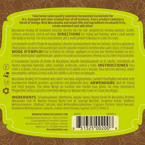 Vista 4 de Tratamiento con aceite sanador de macadamia, 851325002008, 1, 1