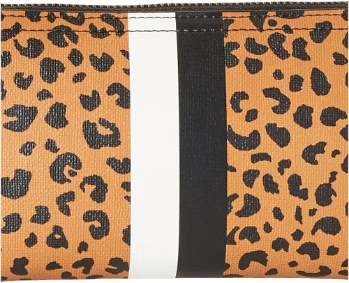 Vista 4 de Fossil Logan RFID - Cartera de piel con cierre para mujer con correa de muñeca