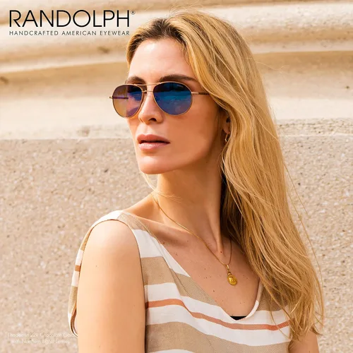 Vista 4 de Randolph USA Gafas de sol Thaden Petite Aviator para mujer 100 UV