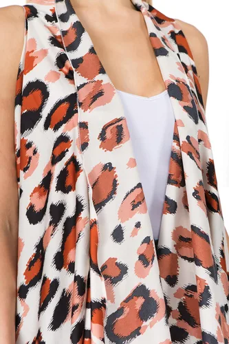 Vista 45 de Scarfand's - Chaleco de cárdigan largo para mujer, ligero, sin mangas, con parte delantera abierta
