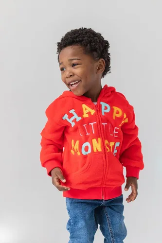 Vista 2 de Sesame Street Sudadera con capucha con cremallera para bebés y niños pequeños de Cookie Monster