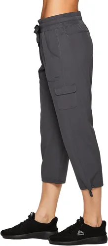 Vista 47 de RBX - Pantalón capri deportivo con cordón,ligero, con bolsillos y estilo cargo, para mujer