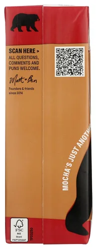 Vista 3 de Wandering Bear Café frío orgánico Mocha de 32 onzas líquidas, 1 paquete, extra fuerte, suave, sin azúcar, estable en el estante y listo para beber