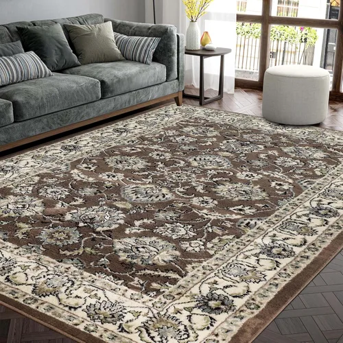 Vista 9 de Superior - Tapete elegante - Colección Lille., Polipropileno, Marrón