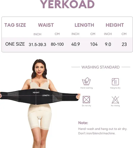 Vista 7 de YERKOAD 360 Lipo Foam Ab Board Post Cirugía Liposucción Tablas de compresión abdominal Aplanando el vientre Lumbar Lipo Recuperación