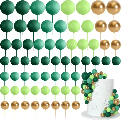 Vista 17 de 75 Piezas Decoraciones Topper de Bolas Negras para Pastel de Espuma Topper para Cupcakes Mini Globo Topper de Bolas para Pastel Picks para Negro