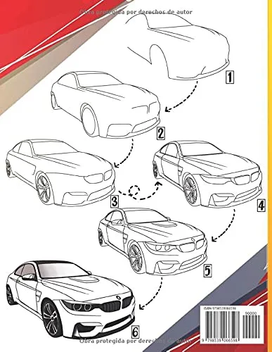 Vista 2 de Aprender A dibujar Coches Deportivos 01 Libro educativo e interesante, como dibujar paso a paso para niños y principiantes! Dibuja grandes vehículos