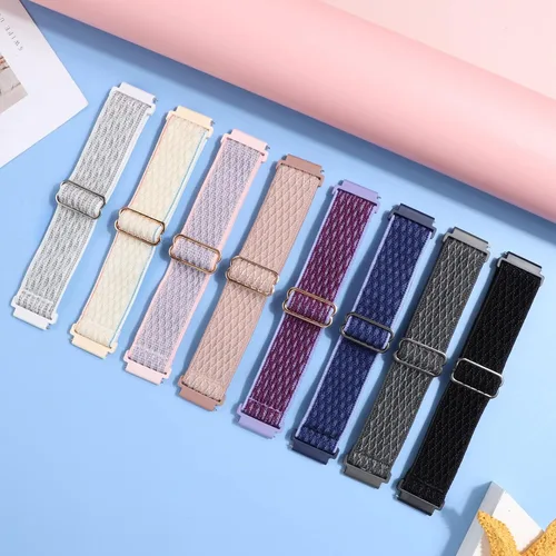 Vista 2 de Bolesi - Paquete de 8 correas elásticas de nylon compatibles con Samsung Galaxy Watch 7/6/5/4/FE, correa de 20 mm para Galaxy 6 Classic/5 Pro/Active