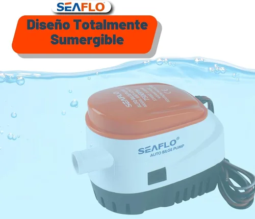 Vista 5 de SEAFLO Bomba de sentina automática serie 06 – 12 V CC, 750 GPH, interruptor de flotador integrado, totalmente sumergible, construcción duradera