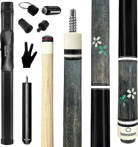 Vista 9 de HomeSeason Pool Cue Stick 58" Professional Billiard Canadian Maple Pool Stick with Leather Case & 13mm Tip, 18/19/20/21oz for Adults Pro Player 20oz