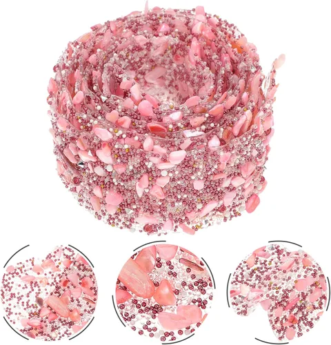 Vista 2 de GLEAVI Pegatinas de diamantes de imitación para decoración de tartas, 1 rollo de cinta de cristal, accesorio de ropa decorativa de cinta de cristal